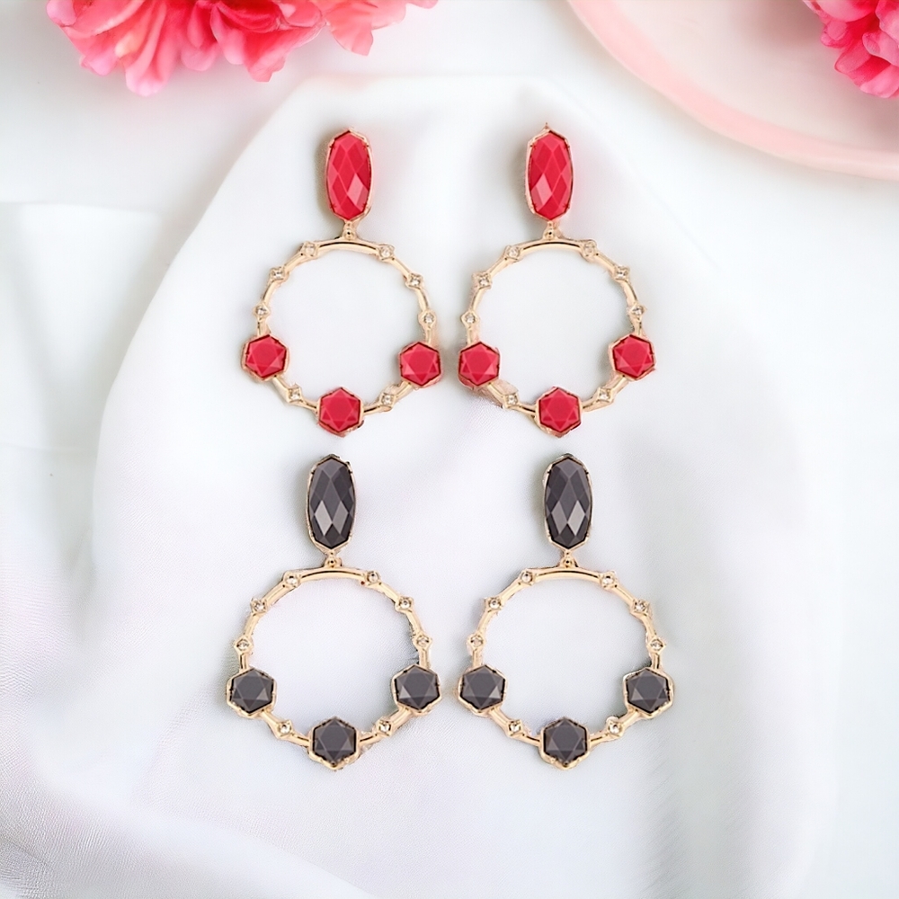 02698 Hoop Drop Earrings